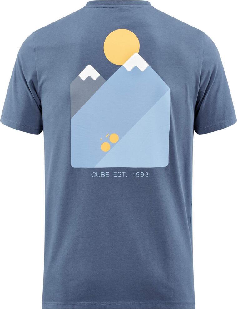 CUBE Organic T-Shirt Mountains Blue