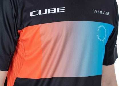 CUBE Teamline Roundneck Jersey S/S Black/Blue/Red
