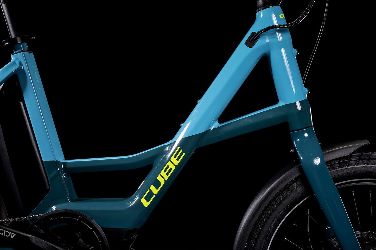 CUBE Compact Sport Hybrid 500 Blue/Lime 2022